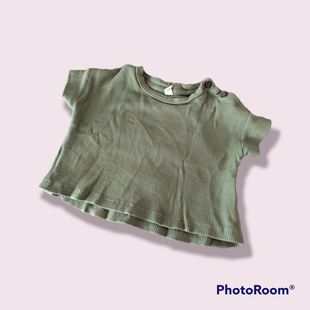 Nui organics Jeter waffle tee in moss